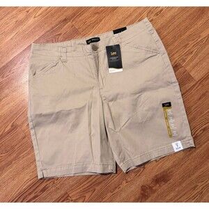 Lee Women's Legendary 9" Chino Bermuda Short 9” Safari Mid Rise Sz 16 Classic